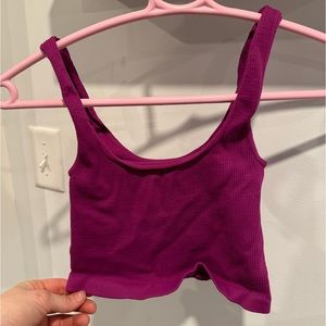 Free people cropped ribbed tank top